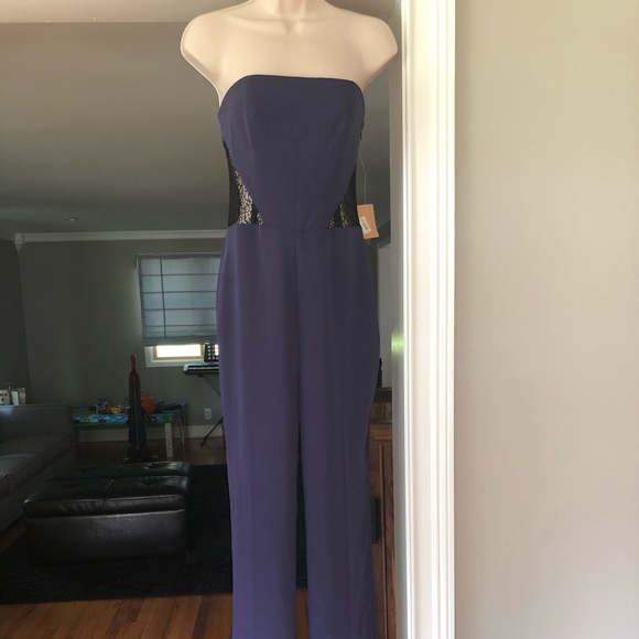 macy's purple jumpsuit
